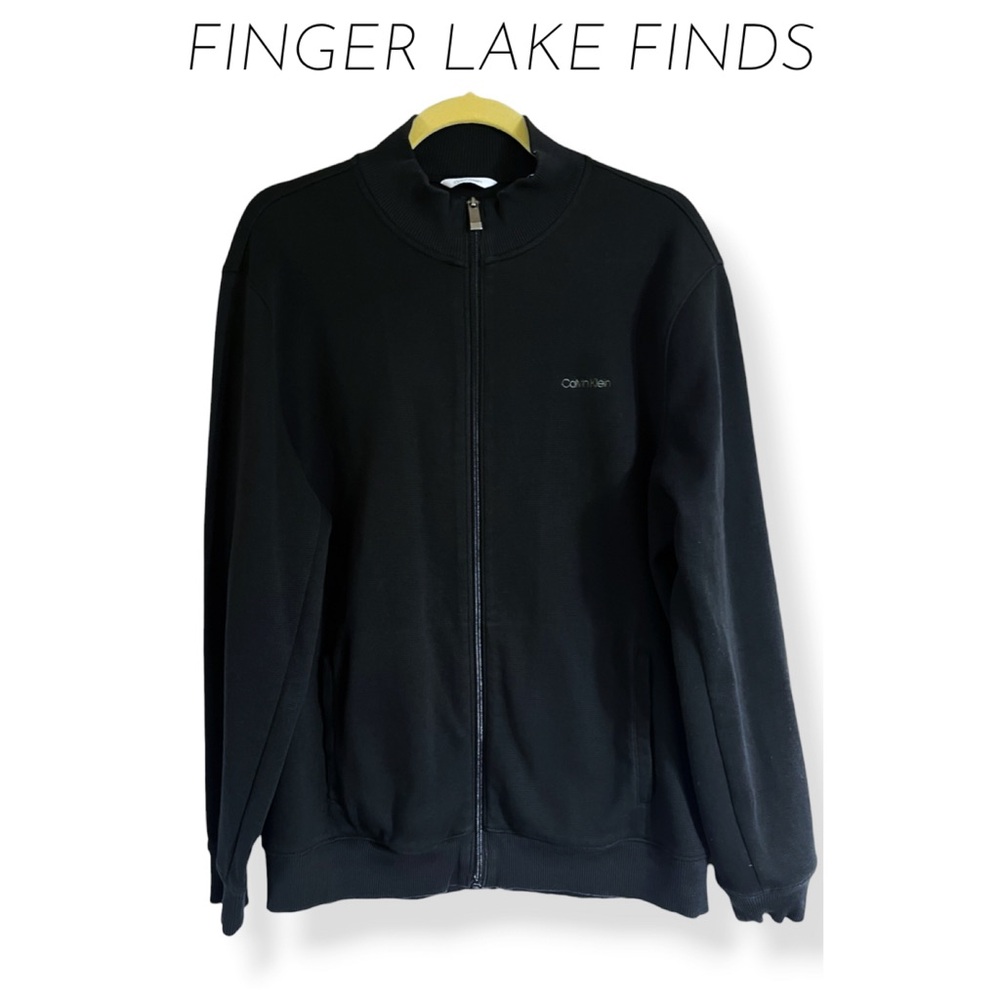 Calvin Klein Men's Black Zip Front Jacket,L